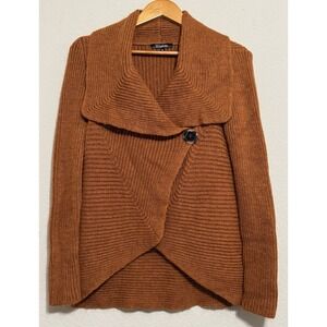 Elisabetta Collection Womens M Cardigan Mohair-blend Made In Italy Burnt Orange